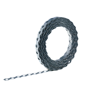 Gaatjesband gegolfde kanten, gegalvaniseerd | 17 mm | 10 m